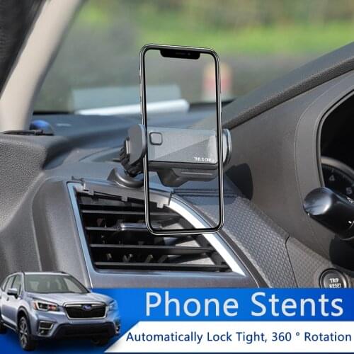 QHCP Car Phone Holder Wireless Charger Back Seat Mount Stand GPS Mobile Cell Support For Subaru XV 18-20 Forester 19-21