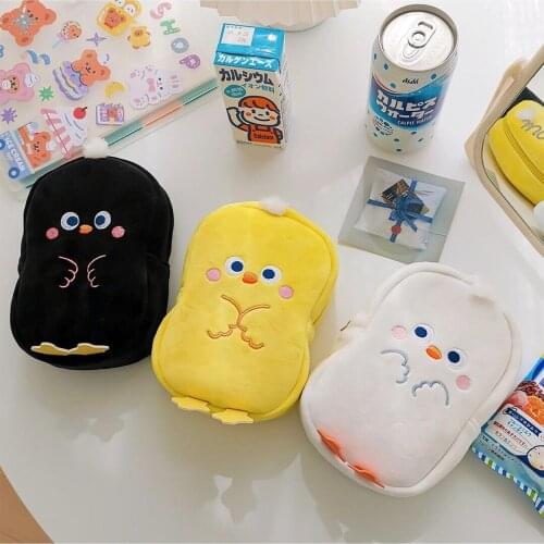 Bentoy Milkjoy New Korea Fashion Chicken Cosmetic Cases Cute Girls Flannel Soft Makeup Bag Women Home Storage Case Kids Coin Bag