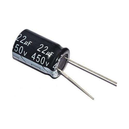 Free shipping 50pcs 450V 22UF electrolytic capacitor 22UF 450V 13*20mm 13MM*20MM NEW