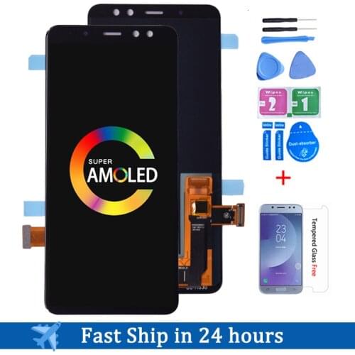 Super Amoled For SAMSUNG GALAXY A8 2018 A530 A530F LCD Display with Touch Screen Digitizer Assembly A8 2018 Duos lcd A530F/DS
