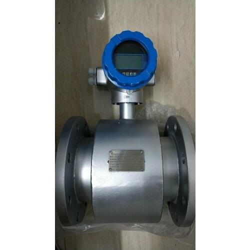 DN200 electromagnetic flow meter water magnetic flowmeter sweage sea water acid alkali liquid rubber lining carbon steel 24VDC
