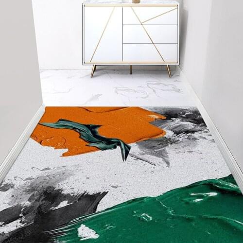 Nordic Creative Style Home Doormat Kitchen Bedroom Bath Living Room Carpet PVC Silk Loop Anti-slip Mat Custom Entrance Door Mat