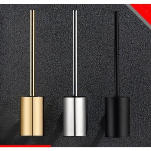 304 stainless steel creative hanging long handle bathroom toilet brush from punching household bathroom toilet brush holder suit