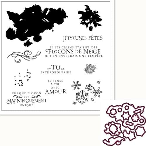 French Dark Clouds Text Silicone Clear Rubber Stamp Sheet Cling Scrapbooking DIY Cute Pattern Photo Album Paper Decoration