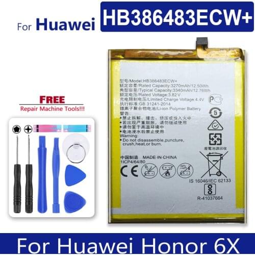 HB386483ECW Mobile Phone Battery For Huawei Honor 6X hua wei Honor6X Batery +free tool