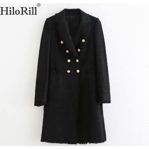 Женские двубортные пиджаки HiloRill China At AliExpress