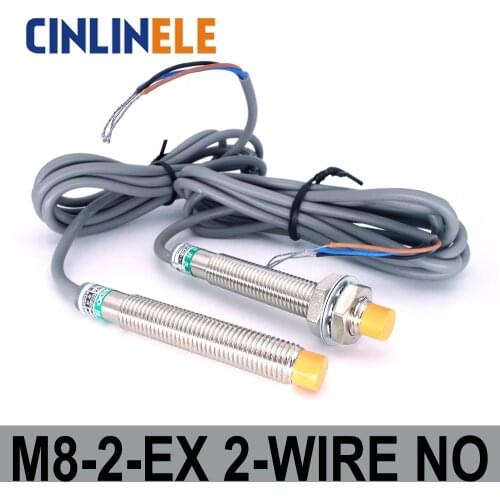M8 LJ8A3-2-Z/EX 2mm 6-36V induction DC 2-WIRE NO metal sensor inductive proximity switch Screen shield type LJ8A3 sensor switch