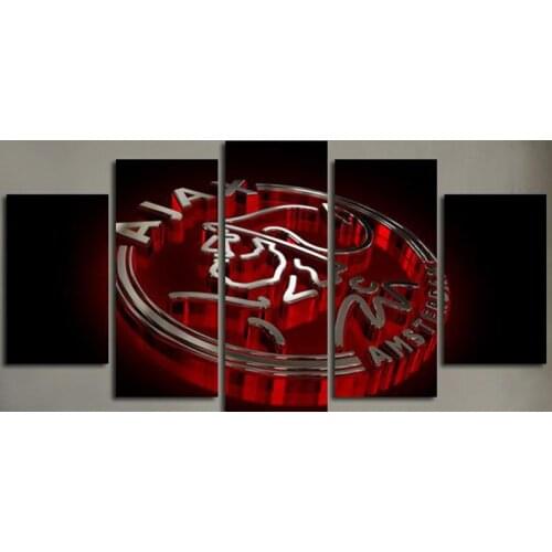 5 panel Football team logo AJAX picture diy diamond painting for bedroom living room mosaic 5D DIY Diamond Embroidery still life