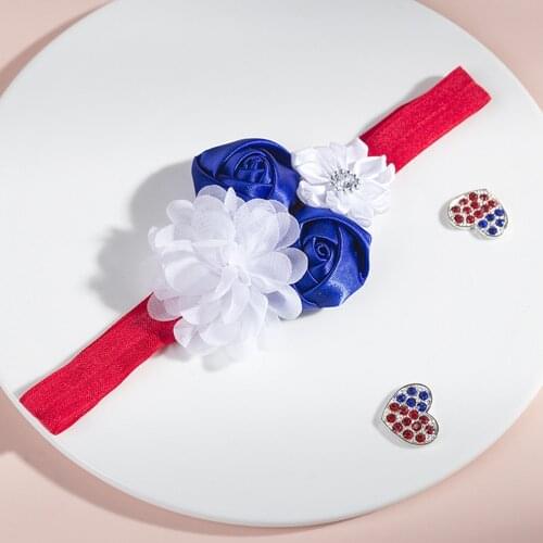 1 PCS Lovely Handmade Chiffon Flower Children Elastic Hairband Fashion Rose Floral Baby Headband DIY Headwear Kids Accessories