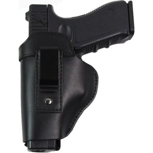 Leather Gun Holster for Glock 17 18 19 22 26 Beretta M92 Sig Sauer P226 Cz 75 shadow Airsoft Pistols Concealed Holster Clip Case