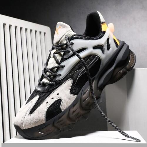 Men Lightweight Casual Running Shoes Shockproof Lack Up Breathable Male Sneakers Height Increase 5cm Walking Gym Shoes Man