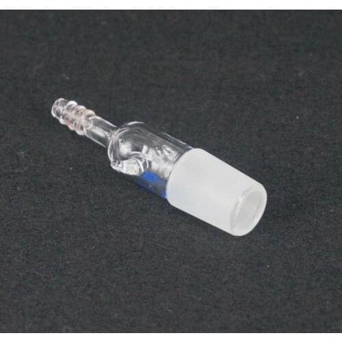 Laboratory Glass Straight Vacuum Inert gas adapter 24/29 joint 9mm hose connection