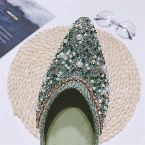 Fashion Hot Sale Shallow Crystal Soft Ladies Slippers Sandals Summer Shoes For Women