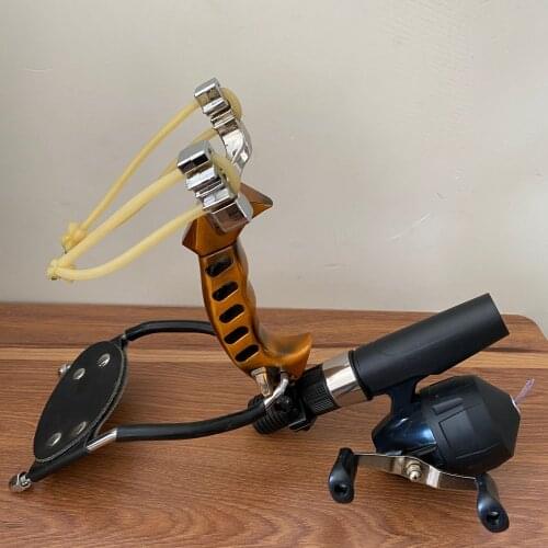 Powerful slingshot with wrist rest outdoor hunting all-metal material sling shot heavy-duty large slingshot for fishing and ball