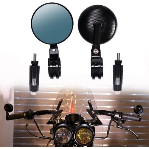 Motorcycle Bicycle 7/8" 22mm Handlebar Mirrors Round Bar End Mirror Universal For Harley MTB Road Bike Cycling Rearview Mirror