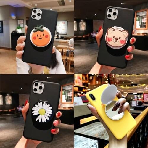 Cartoon Makeup Mirror Stand Case for Alcatel 1SE 1A 1B 1C 2019 1V 2020 3 3C 2020 3L 5 5V Soft Star Wing TPU Cover