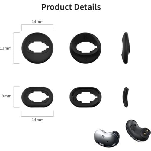 Soft Silicone Earbuds Cover Eartips Ear Earplugs for S-AMSUNG -Galaxy Buds live Wireless Earphones Headphones