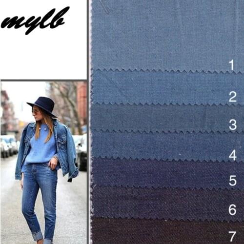 Mylb High denim fabric quality thin cotton denim fabric for jeans ,dress and denim cap 50*145cm/piece