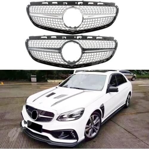 Front Racing Billet Bumper Grille Upper Facelift Grill For Mercedes-Benz E-Class W212 2014 2015