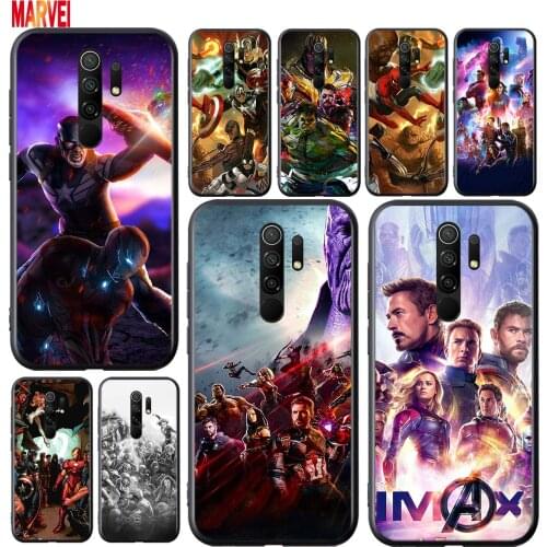 Popular Marvel Avengers Soft TPU For Xiaomi Redmi 9i 9T 9A 9C 9 8A 8 GO 7 7A S2 Y2 6 6A 5 A 4X Prime Pro Plus Black Phone Case