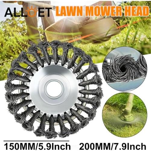 Steel Wire Wheel Garden Weed Brush Lawn Mower Grass Eater Trimmer Brush Cutter Tools Garden Grass Trimmer Head Weed Brush