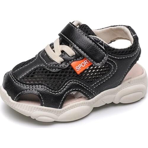 Hot SALE girls sandals white kids boy summer shoes black flat foot shoes children summer beach shoes boys sandals size 21-30