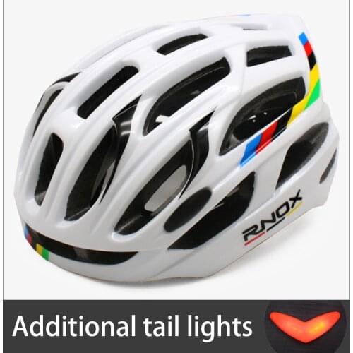 RNOX Red LED Light Triathlon Road Bike Helmet Men Women Racing Aero Cycling Helmet In-Mold MTB Bicycle Helmet cascos ciclismo