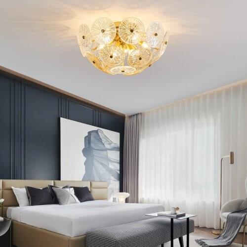Ceiling lamp postmodern light luxury master bedroom lamp Nordic high-end living room lamps simple study lighting