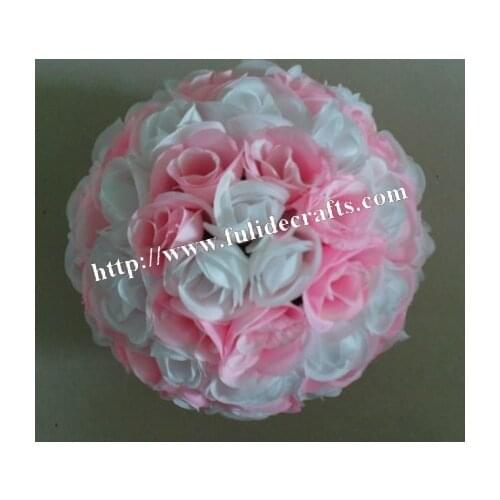 SPR 50cm mix pink & white plastic Christmas artificial rose flower ball,weddings decoration