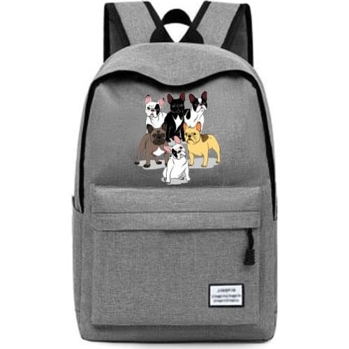 Dog French Bulldog bolsas bags mochila kawaii 2021 schoudertassen mochilas da moda men mujer backpack