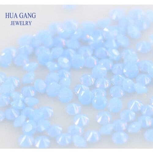 Light Blue Nano Stone Round Shape Synthetic Gems For Jewelry Making 0.8~3.0mm Free Shipping