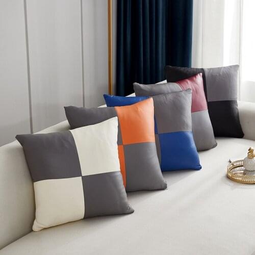 PU LEATHER waterproof cushion cover cushion slipcovers pillowcases 45X45cm