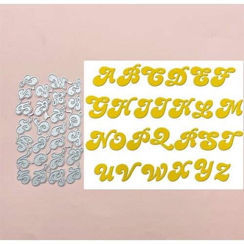 Gold Capital Letter Metal Cut Dies Stencils for Scrapbooking Stamp/Photo Album Decorative Embossing DIY Paper Cards