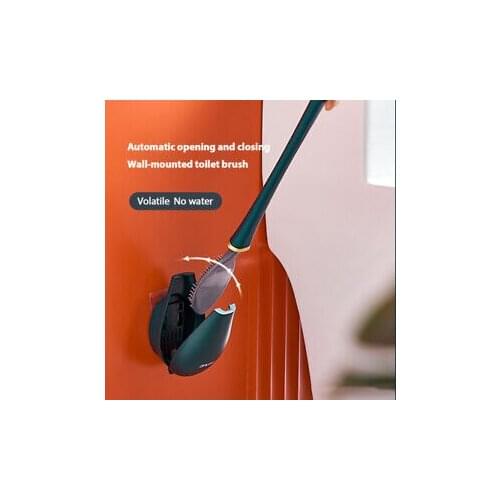 1pcs Baseball Bat Silicone Toilet Brush And Holder Set Bathroom Creative Silicone Wall-mounted Deep-cleaning Toilet Bowl Brush