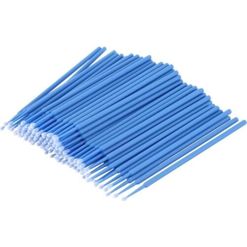 100 Pcs Micro-Brush Disposable Materials Tooth Applicators Medium Fine(dark blue)