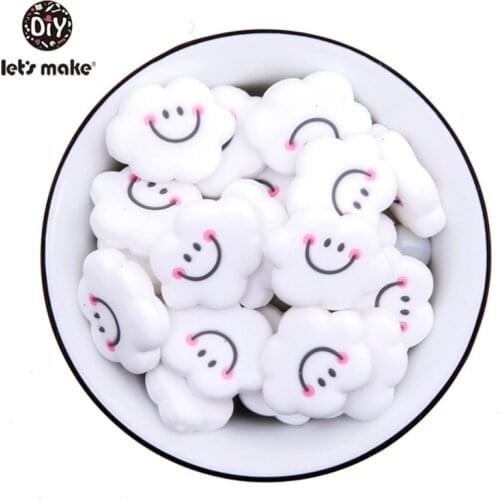 LetS Make 20Pc Baby Dog Rodent Silicone Beads Mini Diy Pacifier Clip Chain Necklace Pendant Bite Chew Teething Toy Baby Teether