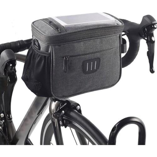 2021 Bicycle Front Bag Waterproof Nylon Faucet Riding MTB Bike Bag Phone Charge With Lid Casual Messenger Pack hotsale