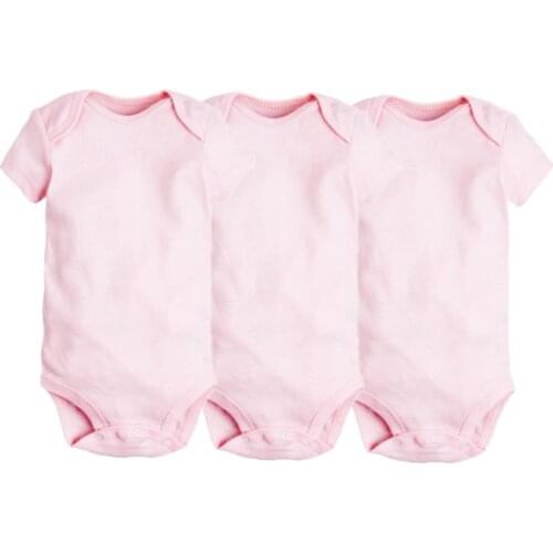 3PCS/Set Summer Baby Girls Bodysuits 100% Cotton Newborn Short Sleeve Clothing Infant Jumpsuits Clothes Baby Boys Bodysuit