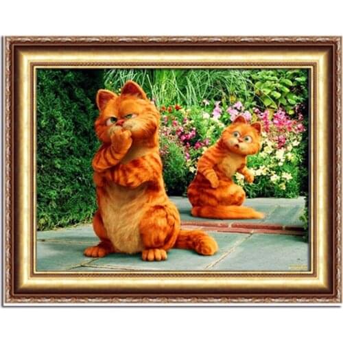 3d Diy Diamond Painting Full Drill Square Mosaic Diamond Embroidery Animal Cat Cross Stitch Kits Picture Of Rhinestone