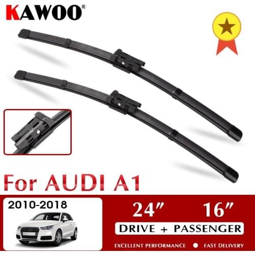 KAWOO Wiper Car Wiper Blades for Audi A1 2010 - 2018 Front Windshield Windscreen Window Wash 24"+16" LHD RHD Auto Accessories