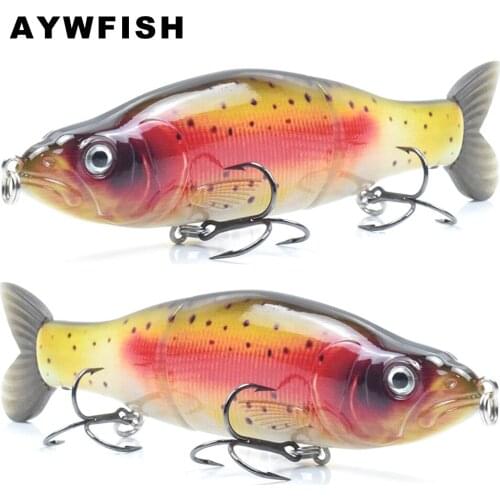 AYWFISH Jointed Swimbait 165mm High Quality Floating Wobblers Hard Bait 2pcs-Replaceabled Soft Tail Sinking Plastic Fishing Lure