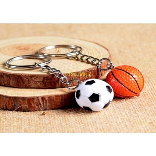 Football, basketball and golf imitation key chain pendant promotional gift 500PCS