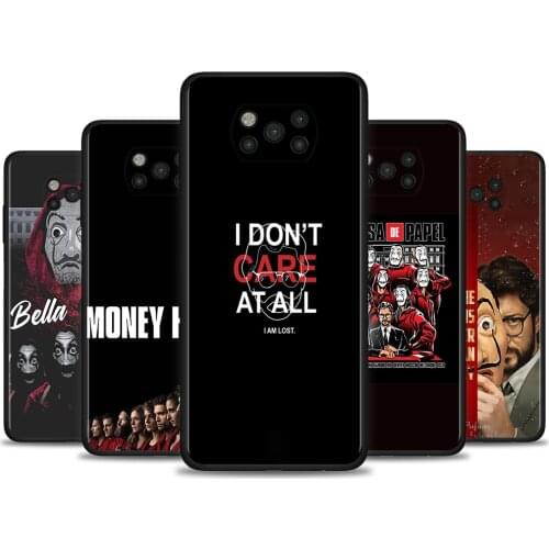 Money Heist Funda For Poco X3 M3 Pro NFC F1 Shell for Mi Note 10 Pro Coque for Mi CC9 Pro CC9E A3 A2 Lite Para
