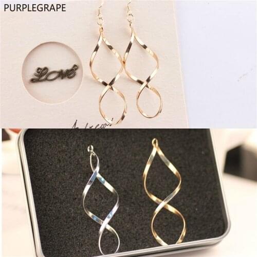 DIY handmade jewelry accessories copper plated 18k gold color color spiral earrings pendant material pendant tassel 6 pieces