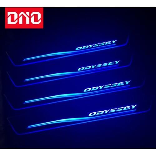 DNO Trim Pedal LED Car Light Door Sill Scuff Plate Pathway Dynamic Streamer Welcome Lamp For Honda Odyssey 2006 - 2011