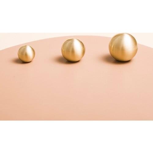 Door Knobs Fashion Brass Ball Beads Nordic Chinese Simple Fresh Cabinet Door Drawer Furniture Small Handle Pure Copper Handle