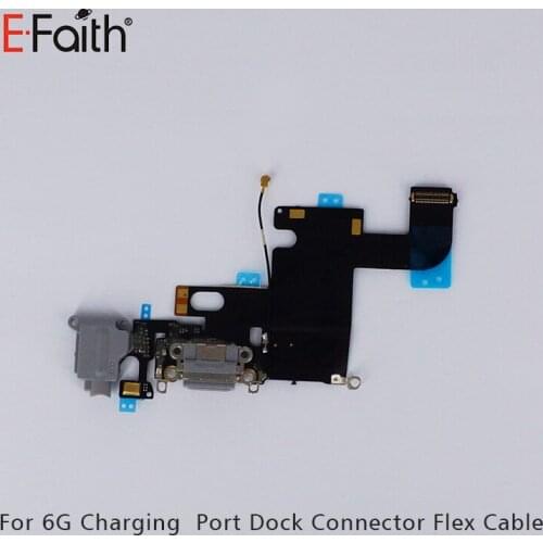 E- Faith 10 Piece/Lot For IPhone 6G Dock Connector Charging Port Flex Cable For iPhone 6G Black And White