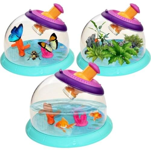 Experimental biological observation bucket insect trap quadruple magnifying glass retractable drop resistant waterproof aquarium