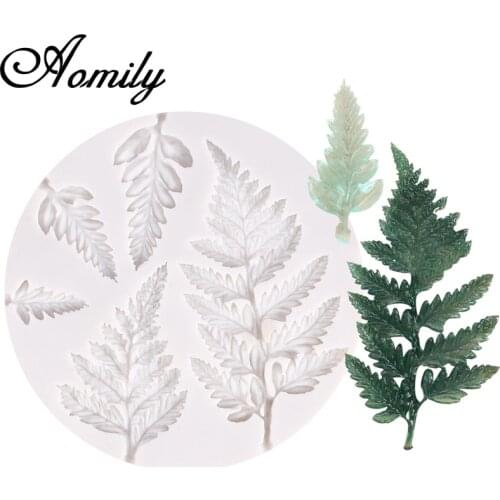 Aomily Mimosa Shape Cake Molds Fondant Molds Leaves Cookie Baking Pastry Chocolate Candy Jelly Cake Mould Kitchen Silicone Molds
