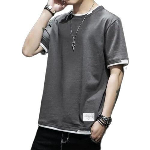 2021 Summer Mens T-shirt Hip Hop pure color Punk Rock Gothic Tees Shirts Harajuku Fashion Casual Short Sleeve Loose Tops 4XL